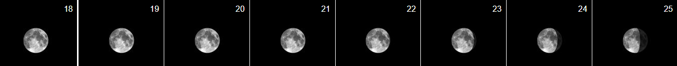 moons at weekly glance